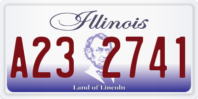 IL license plate A232741