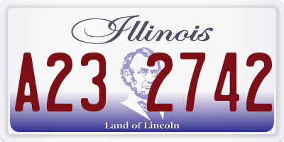 IL license plate A232742