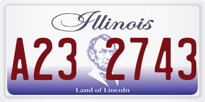 IL license plate A232743