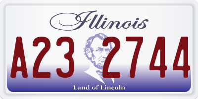 IL license plate A232744