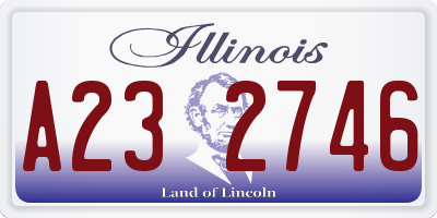 IL license plate A232746