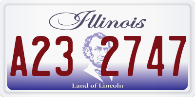 IL license plate A232747