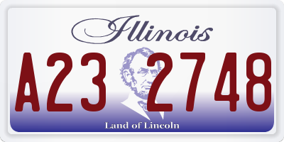 IL license plate A232748
