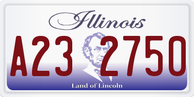 IL license plate A232750