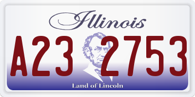 IL license plate A232753