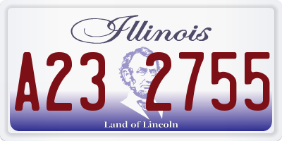 IL license plate A232755