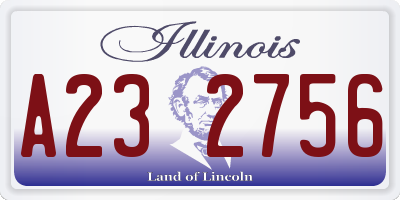 IL license plate A232756