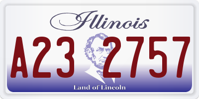 IL license plate A232757