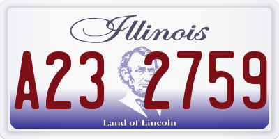 IL license plate A232759