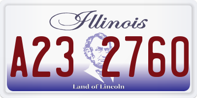 IL license plate A232760