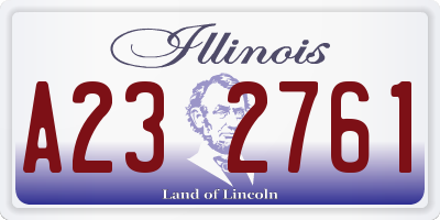 IL license plate A232761