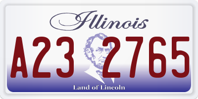 IL license plate A232765