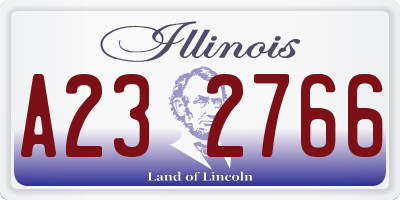 IL license plate A232766