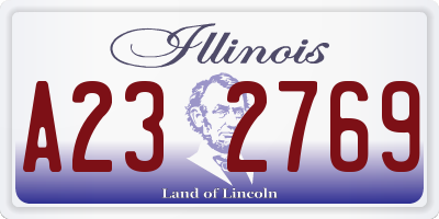IL license plate A232769