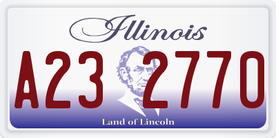 IL license plate A232770