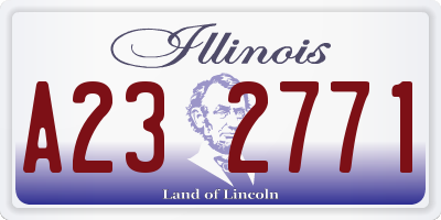 IL license plate A232771
