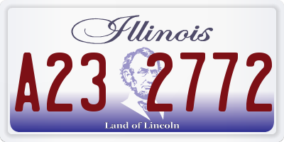 IL license plate A232772