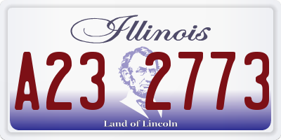 IL license plate A232773