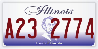 IL license plate A232774