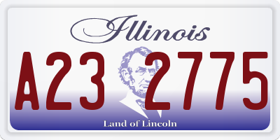 IL license plate A232775