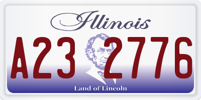 IL license plate A232776