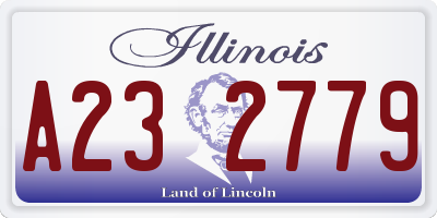 IL license plate A232779