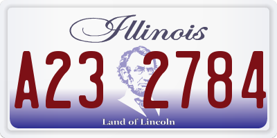 IL license plate A232784