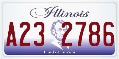 IL license plate A232786