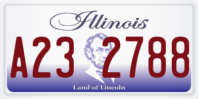 IL license plate A232788