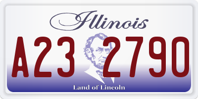 IL license plate A232790