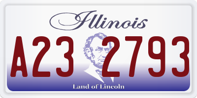 IL license plate A232793