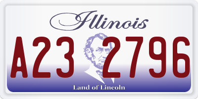 IL license plate A232796