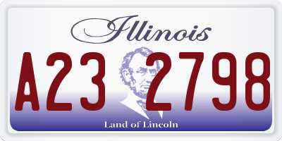 IL license plate A232798