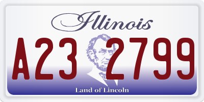 IL license plate A232799