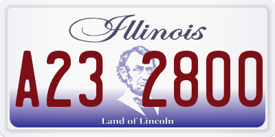 IL license plate A232800