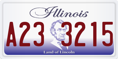 IL license plate A233215