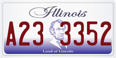 IL license plate A233352