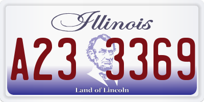 IL license plate A233369