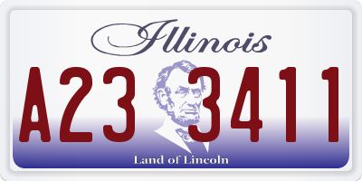 IL license plate A233411