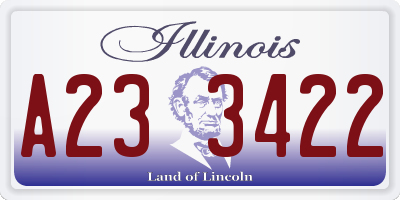 IL license plate A233422