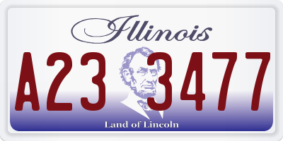 IL license plate A233477