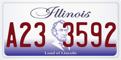 IL license plate A233592