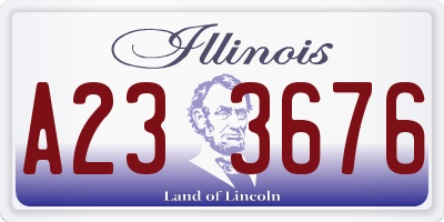 IL license plate A233676