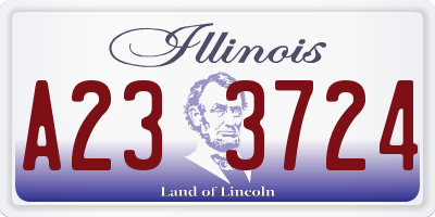 IL license plate A233724