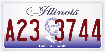 IL license plate A233744