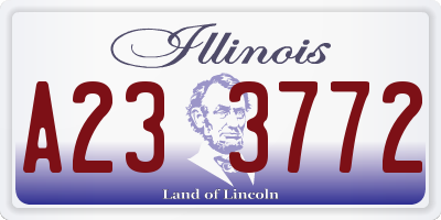 IL license plate A233772