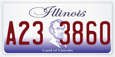 IL license plate A233860