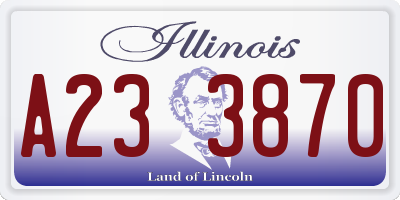 IL license plate A233870