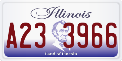 IL license plate A233966