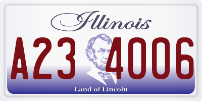 IL license plate A234006